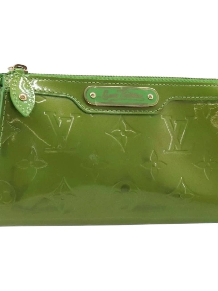 Louis Vuitton Monogram Vernis Trousse Cosmetics Pouch Green M93649 Auth Bs33617